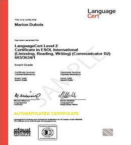 朗思国际通用测试新一代的英语语言测评证书